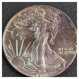 1987 AMERICAN EAGLE 1oz SILVER DOLLAR (591)