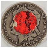 1901 'O' - MORGAN SILVER DOLLAR (999 A66)