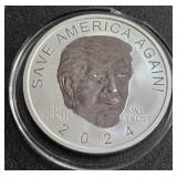 ONE OUNCE TRUMP 2024 .999 SILVER (856)