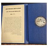 2oz .999 SILVER MEDALLION USS NEVADA (701 B)