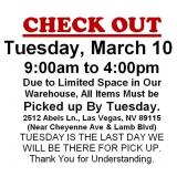 AUCTION PICK UP DAY & HOURS