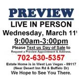 PREVIEW LIVE IN PERSON - Wednesday, March 11th
