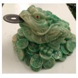 Q - CHINESE GOOD FORTUNE FROG FIGURINE