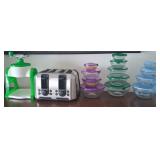 Q - PAMPERED CHEF SNOW CONE SHAVER, TOASTER, BOWLS
