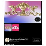 Q - TWO PIECES GOLD-TONE WALL DECOR