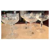 Q - SIX PIECES CARICO STEMWARE (C??)