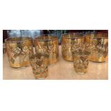 Q - SIX PIECES MID-CENTURY GLASSWARE (C8)