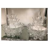 Q - VINTAGE STACKED GLASS BUDVASES (L16)