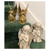 Q - FOUR ANGEL/CHERUB FIGURINES (L55)