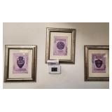 Q - TRIO OF FRAMED ARTWORK