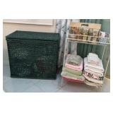 Q - LAUNDRY HAMPER, TOWELS, SPA SET (M30)