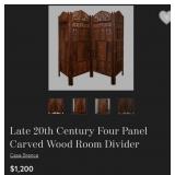Q - SIX-PANEL CARVED SCREEN 72X120' (M26)