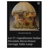Q - VINTAGE CAPODIMONTE FIGURAL TABLE LAMP (L2)