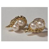 14K GOLD & PEARLS EARRINGS 5.23GRAMS (J2)