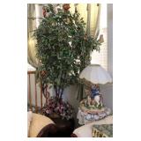 Q - FAUX TREE IN PLANTER 9FT T (L43)