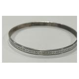 STERLING SILVER BANGLE BRACELET 9.50GRS