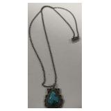 STERLING SILVER TURQUOISE WITH CHAIN 5.7 GRS