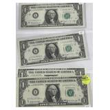 4 US 1 DOLLAR NOTE