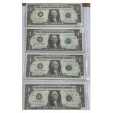 5 US 1 DOLLAR NOTE