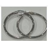 STERLING SILVER RING EARRINGS 2.50GRS