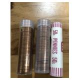 3 ROLLS OF PENNIES
