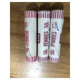 3 ROLLS OF PENNIES