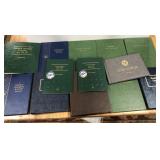 13 PIECES  EMPTY COIN COLLECTING BOOKS