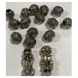 STERLING SILVER BEADS 43.80GRS