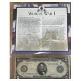 LARGE  5 DOLLAR US NOTE