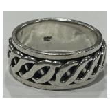 STERLING SILVER RING6.6.40GRS