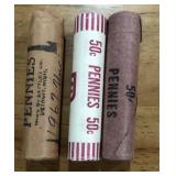 3 ROLLS OF PENNIES