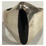 STERLING SILVER ONYX SIZE 9.5 RING 15.2 GRS