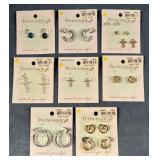 9 - ASSORTED PERIWINKLE FASHION EARRINGS SET
