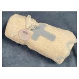 9 - SOFT BABY BLANKET WITH CROSS
