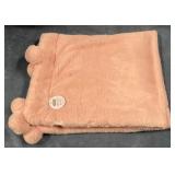 9 - SOFT PINK POM POM BLANKET