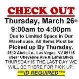 AUCTION PICK UP DAY & HOURS