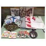 43 - ASSORTED HOME DECOR AND LINENS