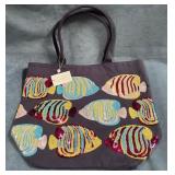 9 - COLORFUL SEQUIN FISH TOTE BAG