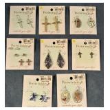 9 - RELIGIOUS AND CROSS EARRINGS SET