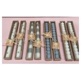 43 - DECORATIVE BUBBLE TAPER CANDLE SET