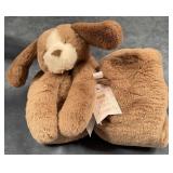 9 - PLUSH CUDDLE PUPPY BLANKET SET
