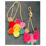 9 - PLUSH FLOWER AND BUTTERFLY PURSE