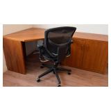 11 - CORNER DESK, CHAIR, CABINET