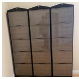 12 - THREE PANEL FOLDING SHOE ORGANIZER