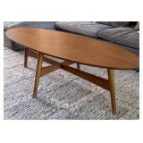 11 - MID-CENTURY-MODERN OVAL COFFEE TABLE