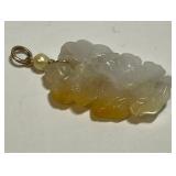NATURAL CARVED JADE PENDANT (W151)