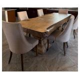 11 - DINING TABLE WITH SIX CHAIRS