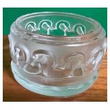 LALIQUE FRANCE FROSTED GLASS SWANS BOX