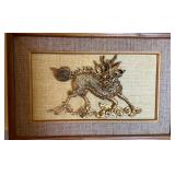 12 - CHINESE CHIMERA ARTWORK FRAMED 19X28"