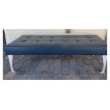 11 - UPHOLSTERED BENCH WITH CHROME LEGS